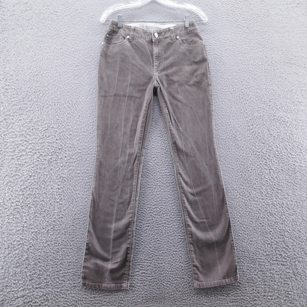 Chicos Platinum Slim‎ Leg Jeans Size 0 US 4 Brown Women Ultimate Fit Stretch